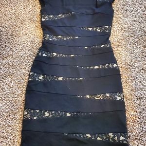 inc international concepts black bodycon bandage dress cap sleeve